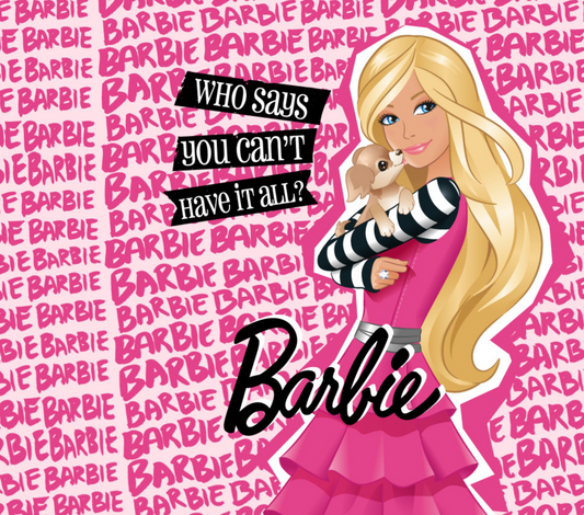 Tumbler 20 oz Im a barbie Girl"